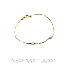 Moedermelk Armband Center Goud met geboortesteen