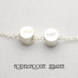 Moedermelk Armband Center Rond Zilver