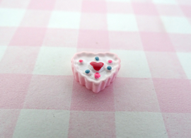 Miniatuur taartje hartje