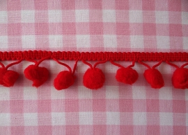 Pompom band rood