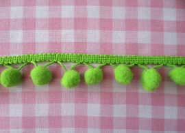 Pompom band limegroen