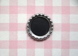 Bottle cap zonder gaatje zilver