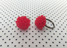 Ring chrysant rood