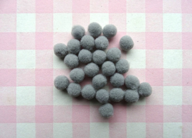 Pompom 8 mm grijs