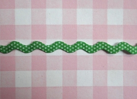 Zigzagband polkadot grasgroen