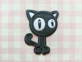 Strijkapplicatie zwarte kat