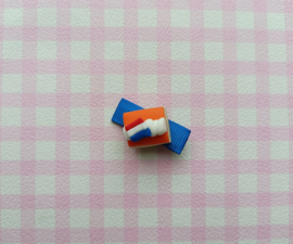 Koningsdag haarclipje blauw