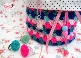 Haakpatroon en werkbeschrijving mini granny project bag