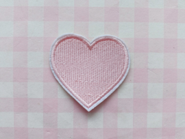 Strijkapplicatie hart roze