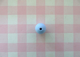 Siliconen kraal rond lichtblauw 12 mm