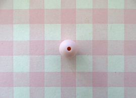 Siliconen kraal rond lichtroze 12 mm