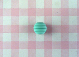 Siliconen kraal ribbel 15 mm mint