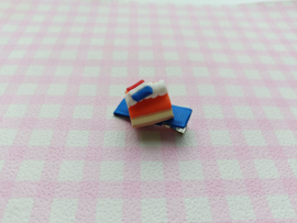 Koningsdag haarclipje blauw