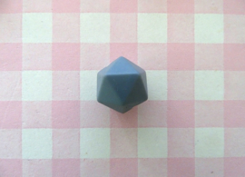 Siliconen kraal hexagon 14 mm donkergrijs