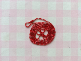 Balletjes ketting glanzend rood