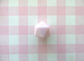 Siliconen kraal hexagon 14 mm roze