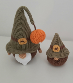 Herfst Gnome (kabouter) groot en klein