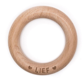 Durable houten ring 7 cm met LIEF