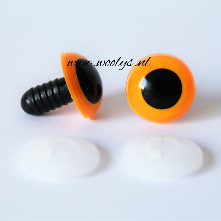 Veiligheidsoogjes Oranje 10 mm