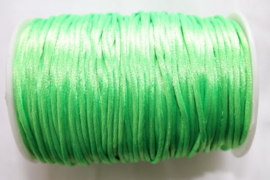 satijnkoord fluor groen 1 meter x 2mm