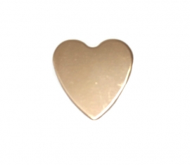 koperen hart 15 x 16,5 x 1mm