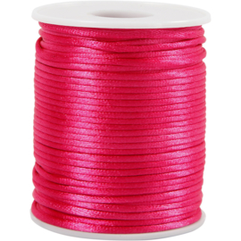 satijnkoord roze 1 meter x 2mm