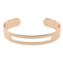 Rose gold plated cuff armband