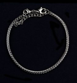 Armband platinum 16cm, dik