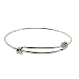 Verstelbare bedelarmband silver plated