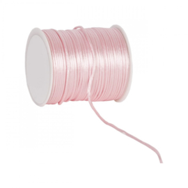 satijnkoord licht roze 1 meter x 2mm