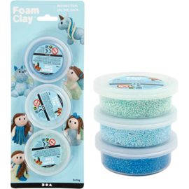 Foam Clay Metallic en Glitter Blauw