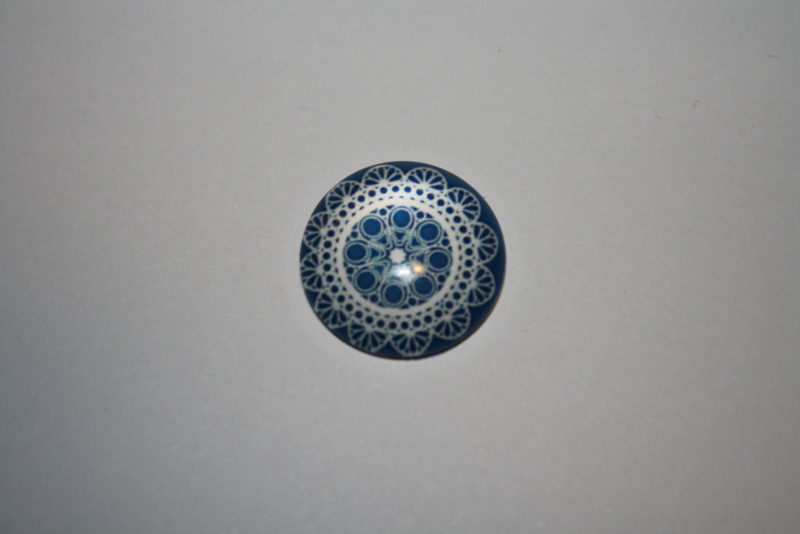 Mandala blauw 20mm