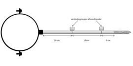 ∅130 mm muurbeugel zwart