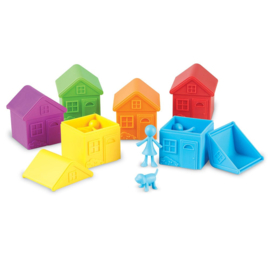 Buren Sorteer Set Huisjes met Personages  |  Learning Resources | 42 dlg.