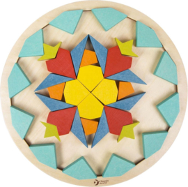 Houten Mandala Puzzel met opdrachtkaarten | Classic World |  72 dlg.