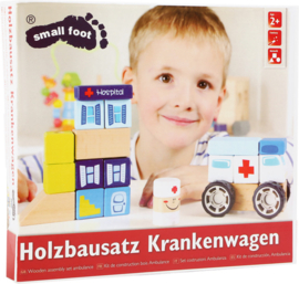 Houten Ambulance Bouwset | Small Foot | 23 dlg.