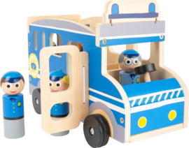 Houten Politie Boeven Bus | Small Foot |  6 dlg.