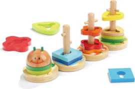 Houten Stapel Puzzel Rups | Topbright |