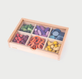 Houten Schatten Sorteer Set incl. opbergdoos | TickiT | 109 dlg.