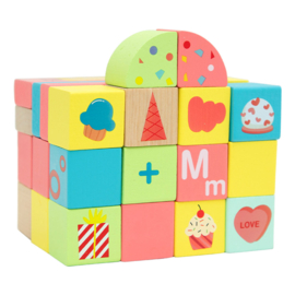 Houten Sweet Cube Bouwblokken | Classic World | 68 dlg.