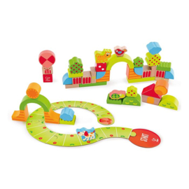 Houten Dieren Blokken Set incl. tas | Hape | 53 dlg.