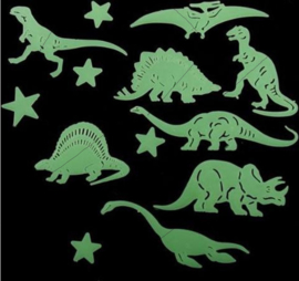 Glow in thema dark Dino's | 14 dlg.