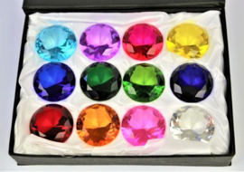 Grote Glazen Diamonds 6 cm | 12 dlg.