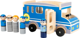 Houten Politie Boeven Bus | Small Foot |  6 dlg.