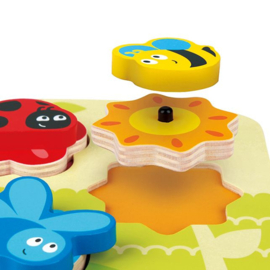 Draaiende Insecten Puzzel | Hape | 7 dlg.