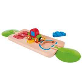 Houten Kleur- en Vormen Sorteer Spoorweg Set | Hape  | 7 dlg.