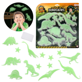 Glow in thema dark Dino's | 14 dlg.