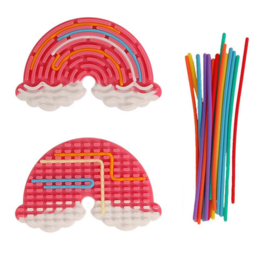Curly Board Figurenplaat Regenboog incl. Slierten | 13 dlg.