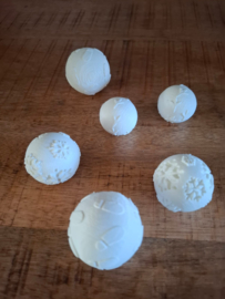 Sneeuwballen met motieven | 6 dlg.