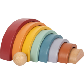 Houten Safari Regenboog Blokken |  Small Foot | 9 dlg.